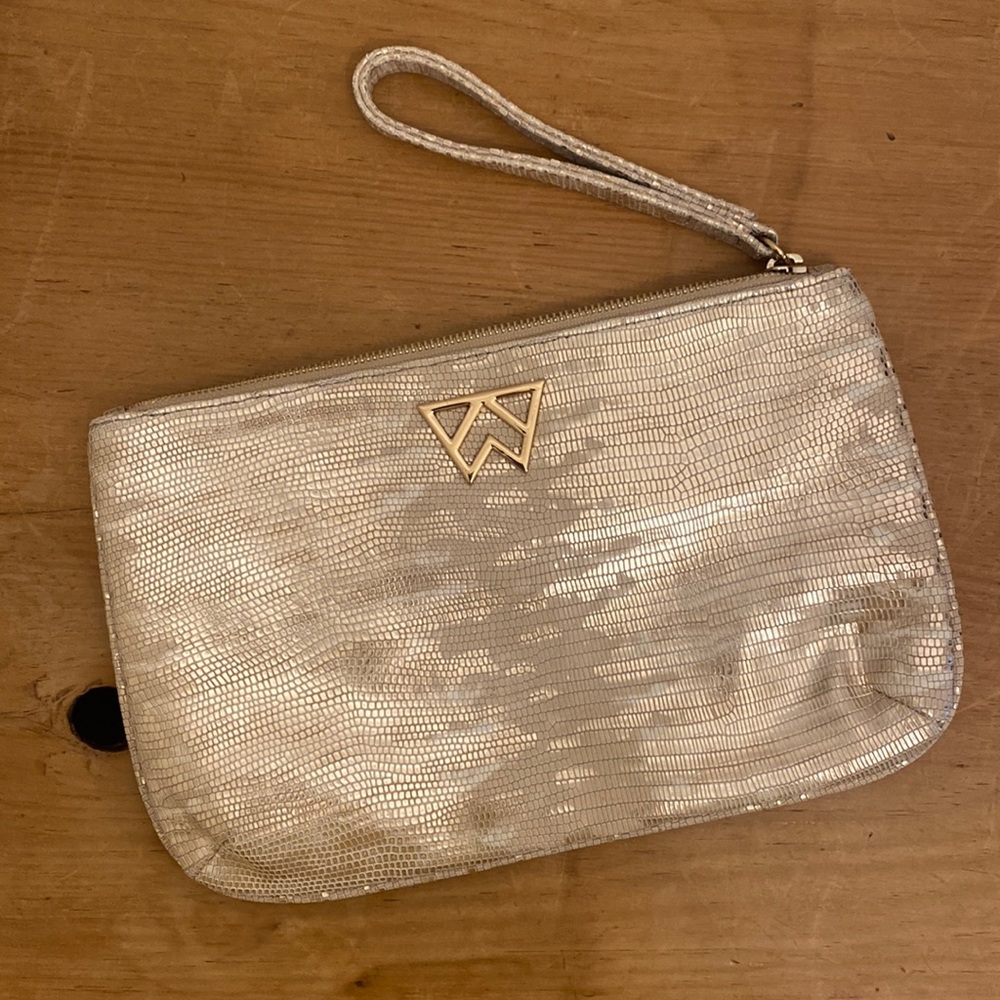 Kelly WYNE GOLD wristlet clutch
